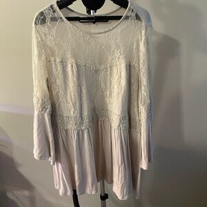 Elegant Lace Blouse - Cream